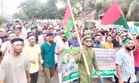 জুলাই গণঅভ্যুত্থান দিবসে যুবদলের বিজয় র্যালি
