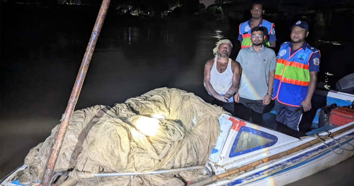 হালদা থেকে ৬ হাজার মিটার জাল জব্দ