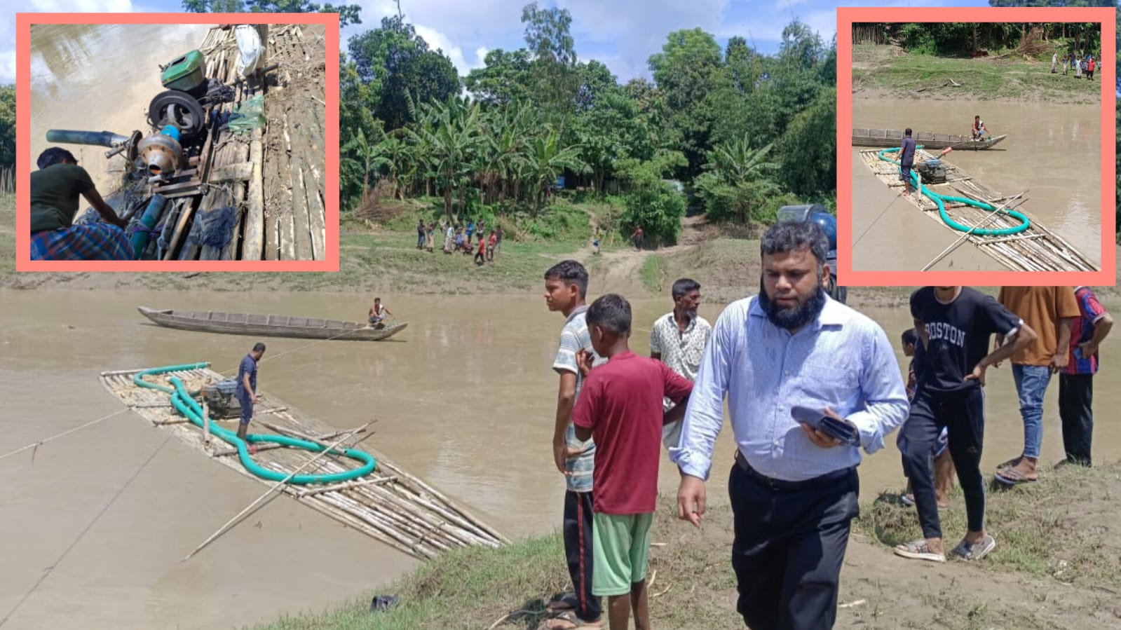 বালুমহালে অভিযান, দুটি ড্রেজার মেশিনসহ দীর্ঘ পাইপ জব্দ