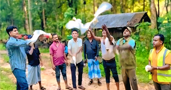 শিকারীর জাল থেকে শতাধিক বক উদ্ধার, বনে অবমুক্ত