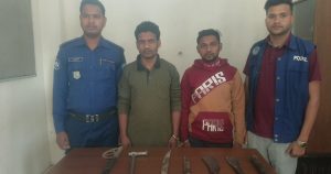 পেকুয়ায় দেশীয় অস্ত্রসহ দুই ভাই আটক