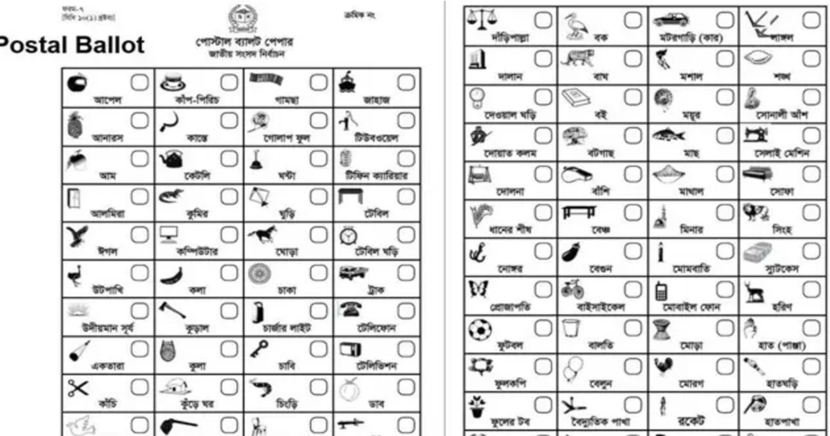 এক লাখ ৪০ হাজার প্রবাসীর পোস্টাল ব্যালট দেশে পৌঁছেছে