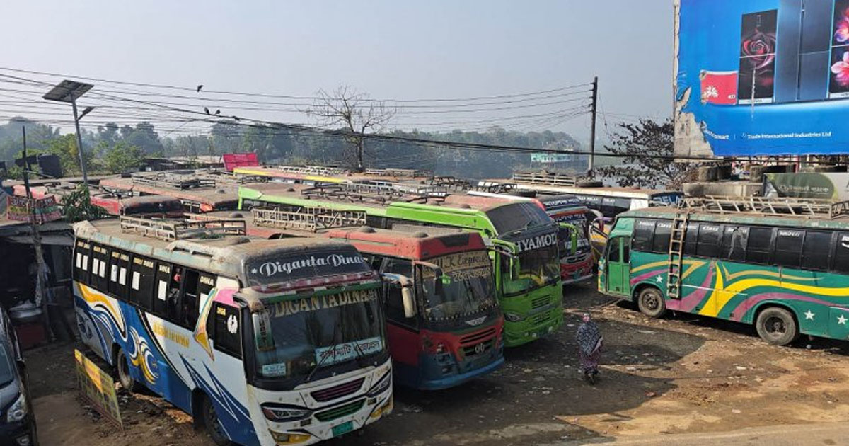 রাঙামাটি থেকে সারাদেশের বাস চলাচল বন্ধ