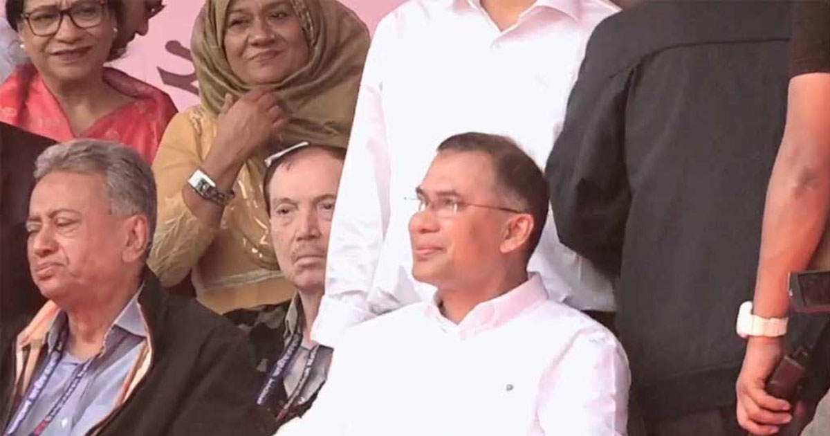 চট্টগ্রামের সামবেশ মঞ্চে উঠেছেন তারেক রহমান