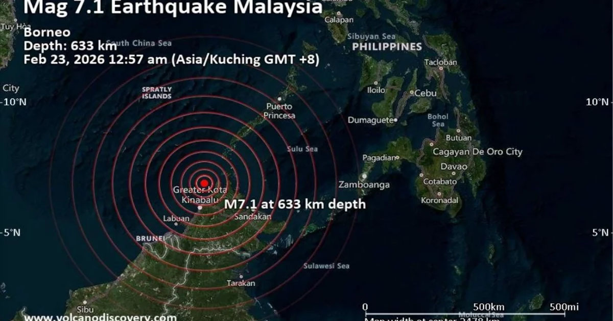 ৭.১ মাত্রার ভূমিকম্পে কেঁপে উঠলো মালয়েশিয়া