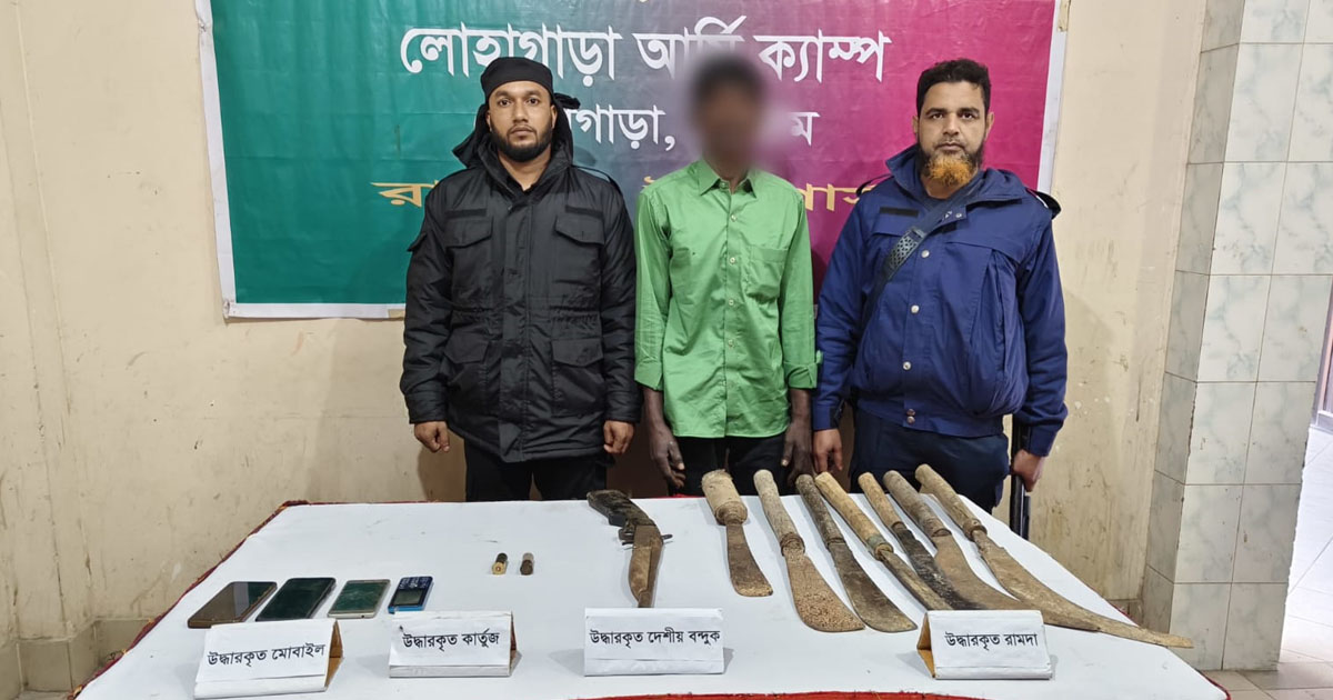 লোহাগাড়ায় অস্ত্র-গুলিসহ কালা বাবুল গ্রেপ্তার