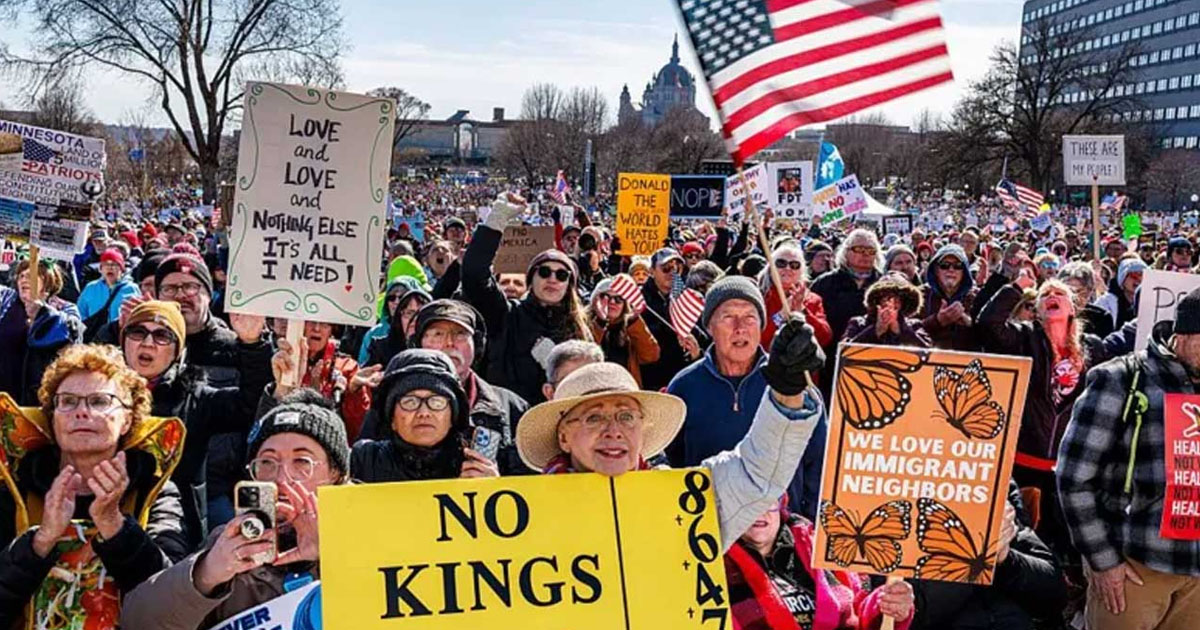 ট্রাম্পের বিরুদ্ধে ‘নো কিংস’ বিক্ষোভে উত্তাল যুক্তরাষ্ট্র