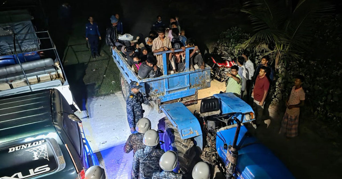 সন্দ্বীপে ভাসানচর থেকে পালিয়ে আসা ৩৭ রোহিঙ্গা আটক