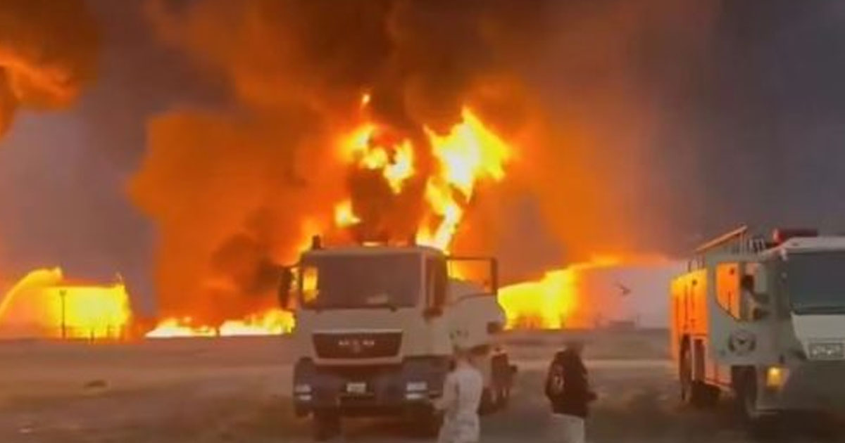 কুয়েত বিমানবন্দরে ড্রোন হামলা, জ্বালানি ট্যাংকে ভয়াবহ আগুন