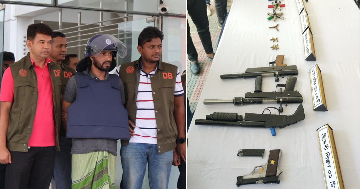 দৈনিক পূর্বকোণ - চট্টগ্রামের দৈনিক চট্টগ্রামে ১৮ মামলার আসামি মনা গ্রেপ্তার, বিদেশি পিস্তল-শর্টগান ও গুলি উদ্ধার