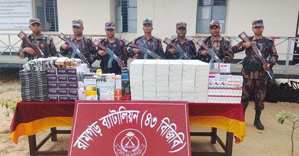 বিজিবির অভিযানে মিরসরাইয়ে অর্ধলক্ষ ভারতীয় ওষুধ জব্দ