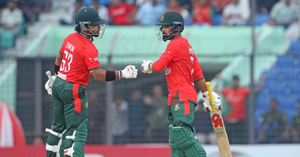 দৈনিক পূর্বকোণ - চট্টগ্রামের দৈনিক হৃদয়-শামীমের ঝড়ো ব্যাটে দাপুটে জয় বাংলাদেশের