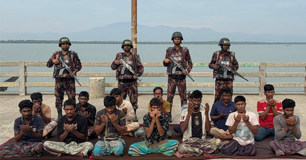 মায়ানমারে আটক ১৪ জেলেকে ফিরিয়ে আনল বিজিবি