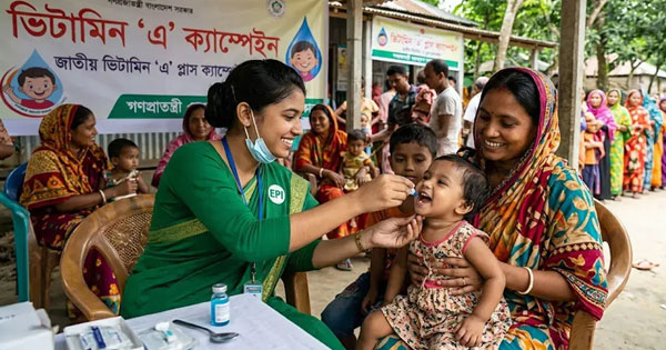 দৈনিক পূর্বকোণ - চট্টগ্রামের দৈনিক দেশব্যাপী ভিটামিন ‘এ’ খাওয়ানোর ক্যাম্পেইন ২৮ জুন
