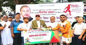 জিয়া স্মৃতি গোল্ডকাপ ফুটবলের কোয়ার্টারে শহীদ ওয়াসিম আকরাম একাদশ