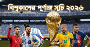 এক নজরে ফিফা বিশ্বকাপ ২০২৬-এর পূর্ণাঙ্গ সূচি