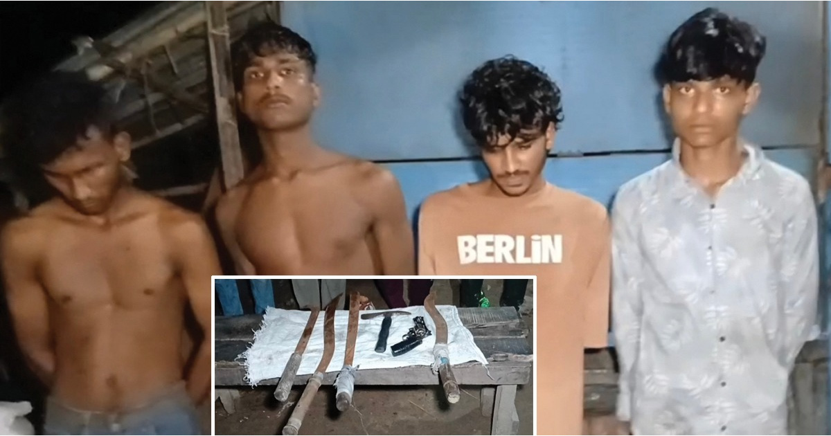 দৈনিক পূর্বকোণ - চট্টগ্রামের দৈনিক হাটহাজারীতে অস্ত্রসহ ৪ যুবককে আটক করে পুলিশে দিল জনতা