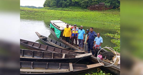 দৈনিক পূর্বকোণ - চট্টগ্রামের দৈনিক কাপ্তাই হ্রদে অভিযান, বিশ হাজার ফুট জালসহ নৌকা জব্দ