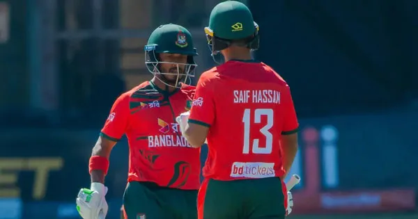 দৈনিক পূর্বকোণ - চট্টগ্রামের দৈনিক শেষ ওভারে সাইফউদ্দিনের ৪ ছক্কায় বড় সংগ্রহ বাংলাদেশের