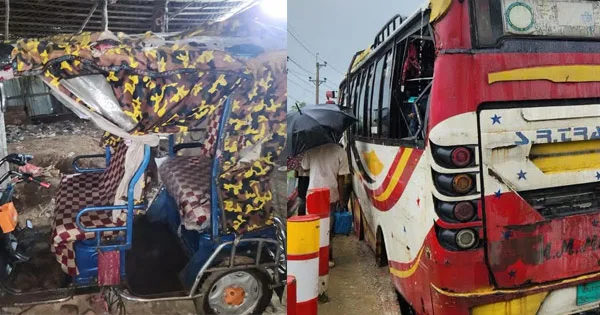 দৈনিক পূর্বকোণ - চট্টগ্রামের দৈনিক টেকনাফে বাস-টমটম সংঘর্ষ, গুরুতর আহত চালকসহ ৫