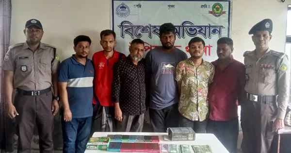দৈনিক পূর্বকোণ - চট্টগ্রামের দৈনিক চট্টগ্রামের আমবাগানে জুয়ার আসর, ৬ জন ধরা