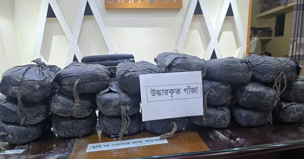 দৈনিক পূর্বকোণ - চট্টগ্রামের দৈনিক প্রাইভেটকার থেকে ৪০ কেজি গাঁজা উদ্ধার, পালালেন কারবারিরা