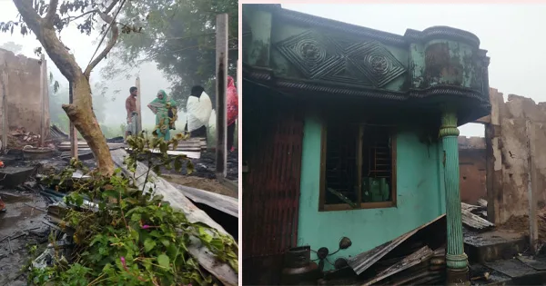 দৈনিক পূর্বকোণ - চট্টগ্রামের দৈনিক রাউজানে আগুনে পুড়ল ৪ ঘর, ১৫ লাখ টাকার ক্ষতি